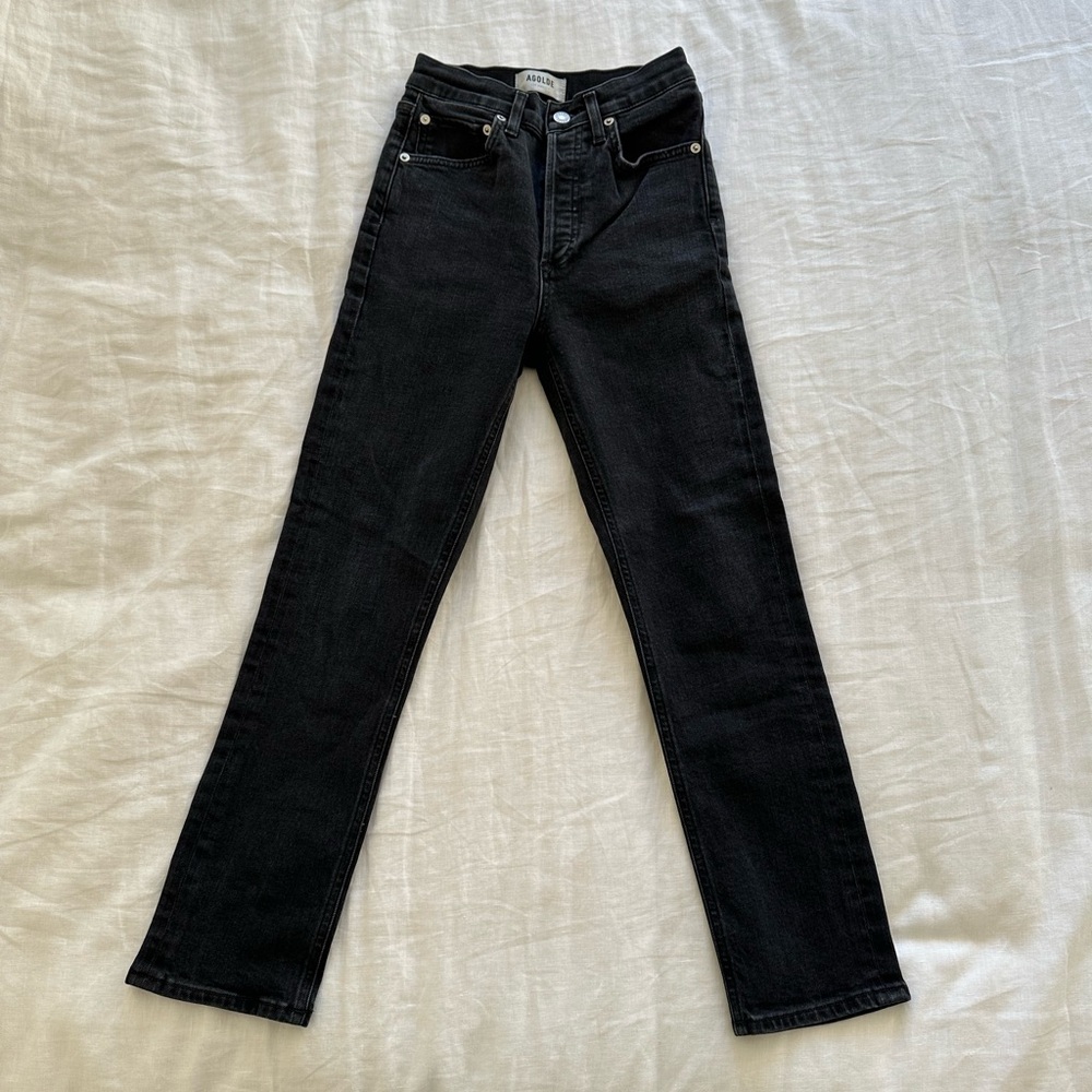Agolde Riley High Rise Straight Crop Jeans